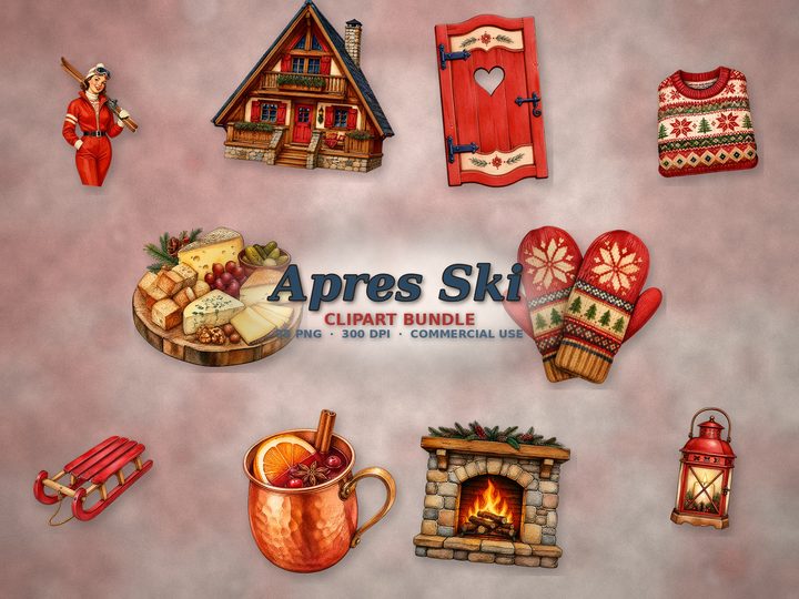 Apres Ski clipart bundle