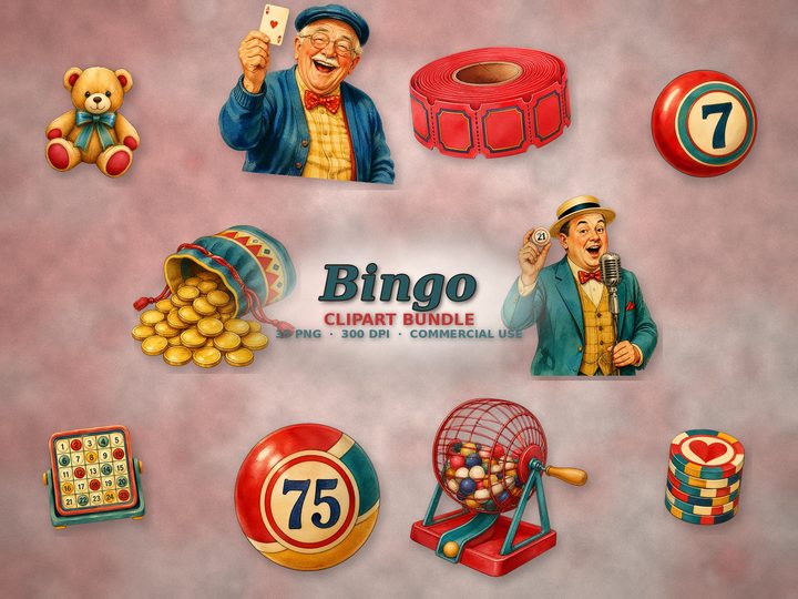 Bingo clipart bundle
