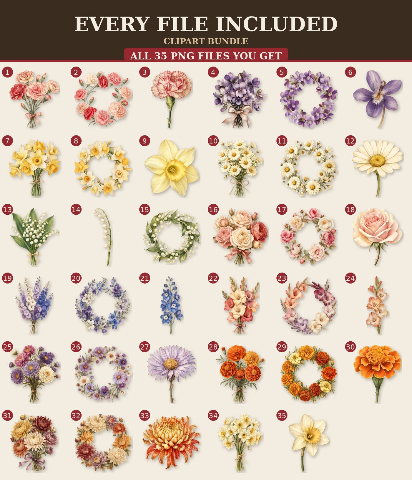 Birth Month Flowers — All files