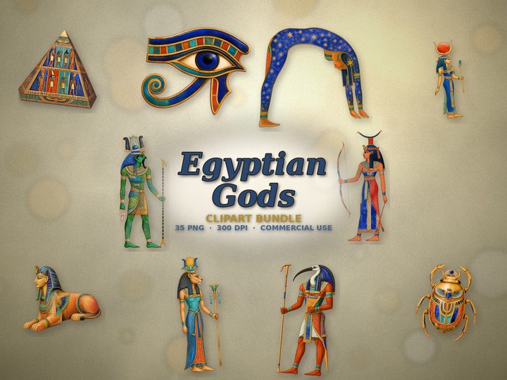 Egyptian Gods clipart bundle