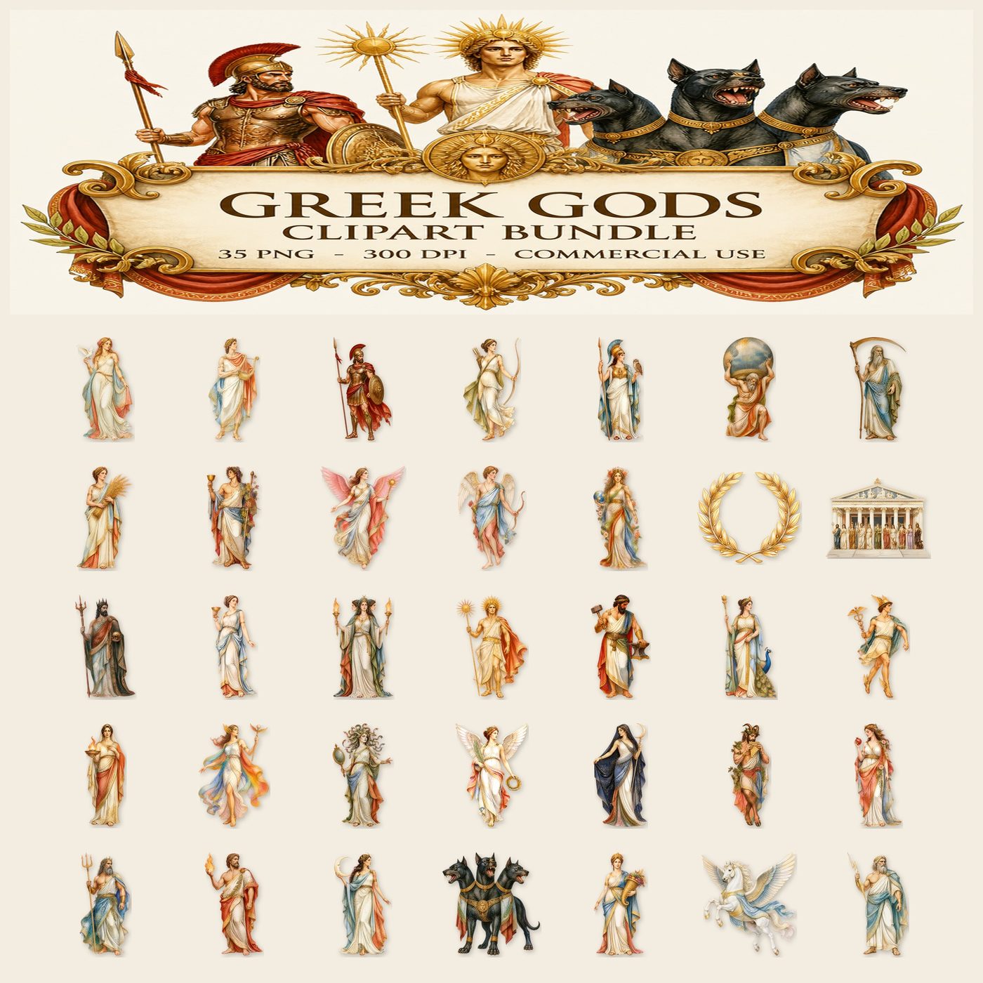 Greek Gods — Full set