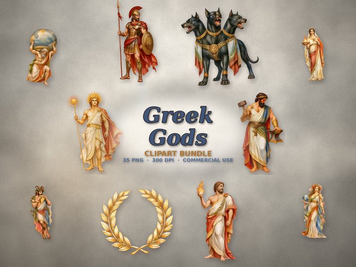 Greek Gods clipart bundle