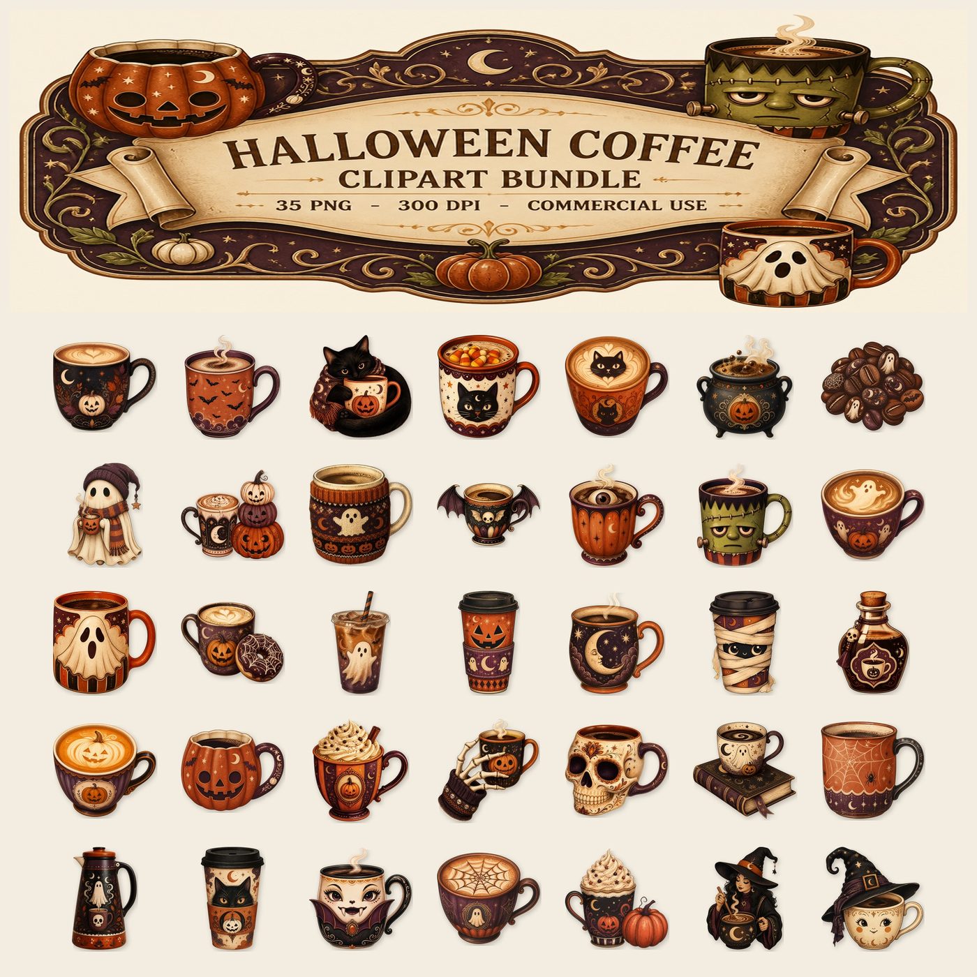 Halloween Coffee — Full set