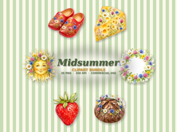 Midsummer clipart bundle