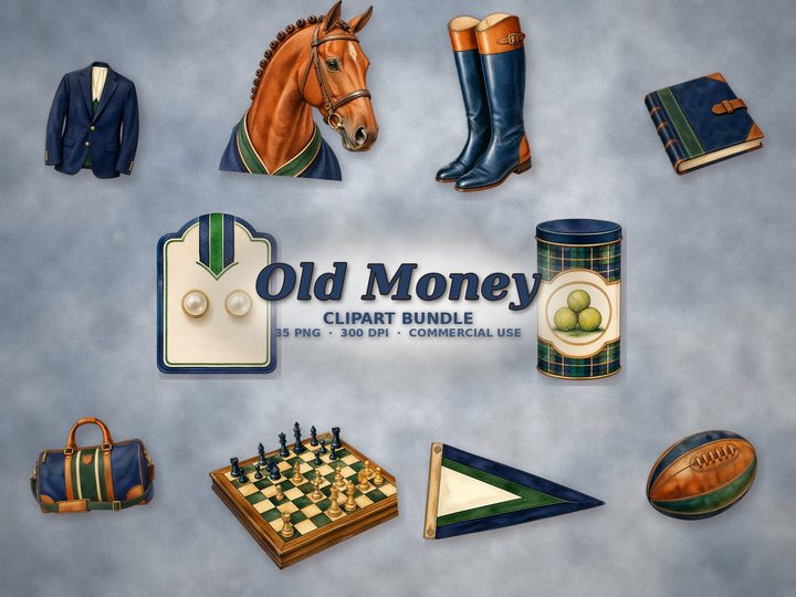Old Money clipart bundle