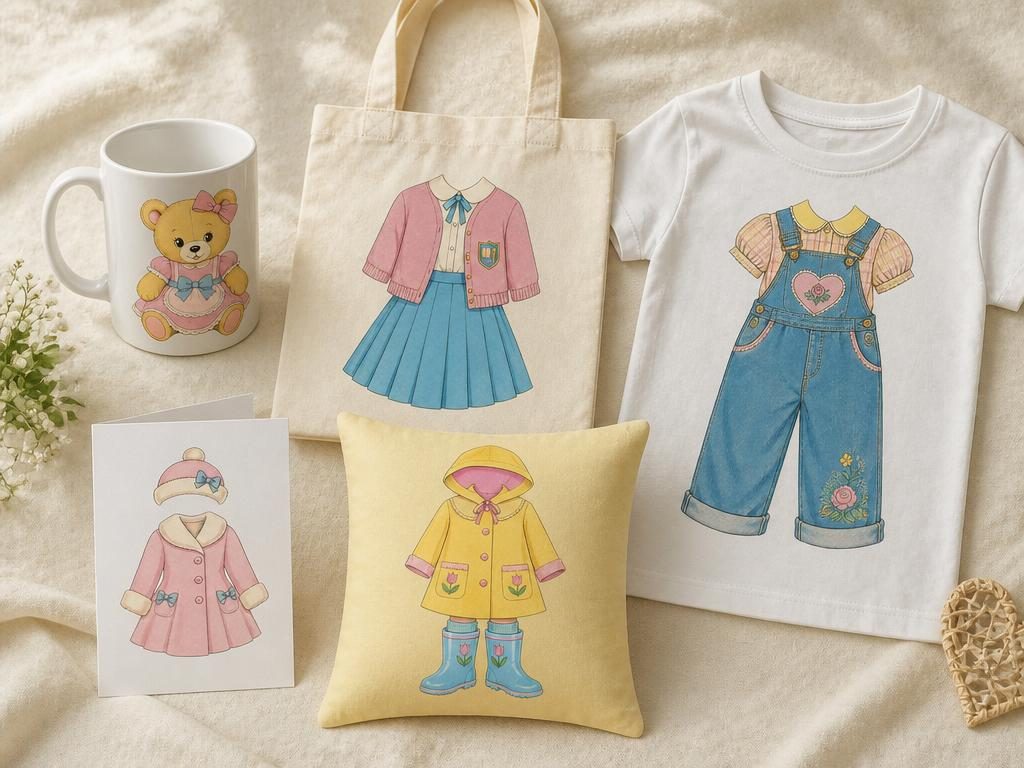 Vintage Paper Doll — In use