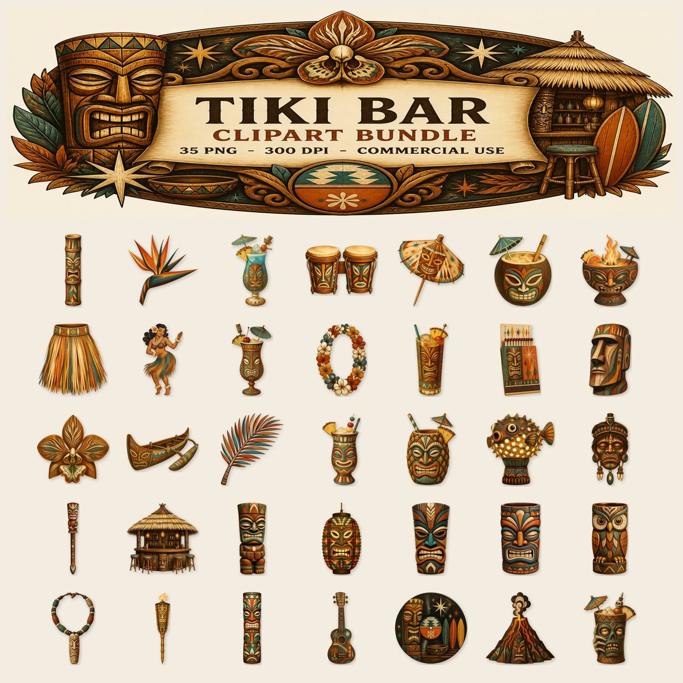 Tiki Bar — Full set